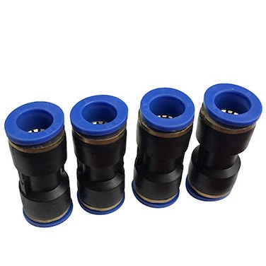 STEBER Fuel Line Connector QuickConnect Hose Union fit for 14 OD Nylon Tubing Pack of 4