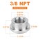 GASHER 2PCS Aluminum Weld On Bung 38 NPT Female Weldable Fuel Tank Fittings