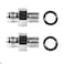 GSTP 2Pcs Transmission Adapter Fittings 6AN Flare to 14 NPSM for TH350 TH400 700R4 4L60E 2004R TR6060 AOD 4R100 4R70W C5 Transmission Front Rear Until 2007 Aluminum