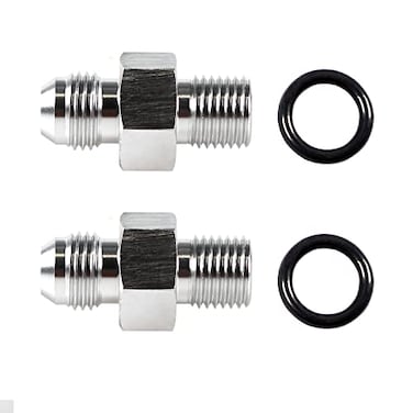 GSTP 2Pcs Transmission Adapter Fittings 6AN Flare to 14 NPSM for TH350 TH400 700R4 4L60E 2004R TR6060 AOD 4R100 4R70W C5 Transmission Front Rear Until 2007 Aluminum