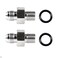 GSTP 2Pcs Transmission Adapter Fittings 6AN Flare to 14 NPSM for TH350 TH400 700R4 4L60E 2004R TR6060 AOD 4R100 4R70W C5 Transmission Front Rear Until 2007 Aluminum
