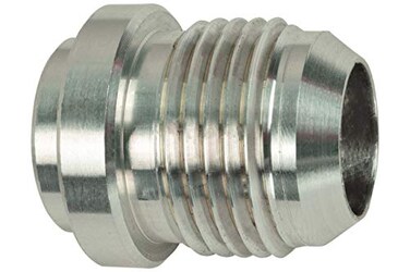 ICT Billet Aluminum 10AN Weld On Bung Male Hose End Nipple Weldable 10 AN Flare Thread Connector Fluid Designed Manufactured in the USA Bare AN97010A