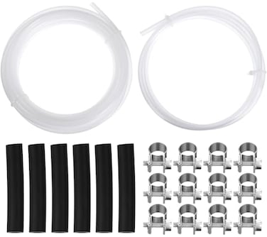 Innconee 1 Set Fuel Pipe Line Hose Clip Kit Compatible with EberspacherWebasto Heaters Tank Diesel Heater Fuel Line Kit Replacement 89031118 with Fuel Line Clips White Diesel Heater Hose