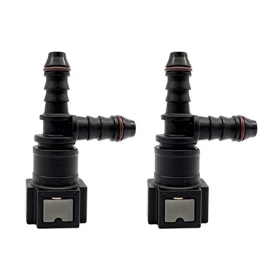 KRD PERFORMANCE 516 79mm SAE to 14635mm ID 516 8mm OD Nylon Tubing Fuel Line Quick Release Tee Connector Pack of 2