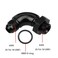 KRD PERFORMANCE 6AN Male Flare to 6AN 6 ORB Oring Boss 90 Degree Full Flow Fitting Adapter Aluminum Black