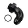 KRD PERFORMANCE 6AN Male Flare to 6AN 6 ORB Oring Boss 90 Degree Full Flow Fitting Adapter Aluminum Black