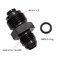 KRD PERFORMANCE Aluminum 6AN Male Flare to M18x15 O Ring Seal Power Steering Adapter Fitting Connector Black
