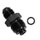 KRD PERFORMANCE Aluminum 6AN Male Flare to M18x15 O Ring Seal Power Steering Adapter Fitting Connector Black