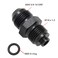 KRD PERFORMANCE Aluminum 8AN Male Flare to M18x15 O Ring Seal Power Steering Adapter Fitting Connector Black