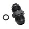 KRD PERFORMANCE Aluminum 8AN Male Flare to M18x15 O Ring Seal Power Steering Adapter Fitting Connector Black