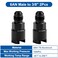 LokoCar 6AN Male to 38 Quick Disconnect Female EFI Fuel Rail Fitting Aluminum Black 2Pcs
