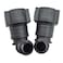 DSkoiph Pack of 2 Female Bundy to Hose Barb Fuel Line Quick Connector 90 38 to 38