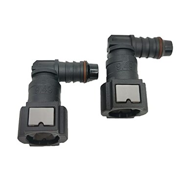 DSkoiph Pack of 2 Female Bundy to Hose Barb Fuel Line Quick Connector 90 38 to 38