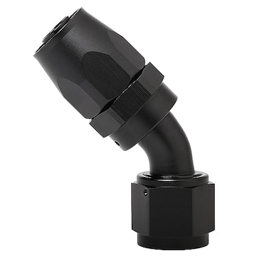 Podavelle 10AN 45 Degree Elbow Hose End Fitting Swivel Aluminum Black
