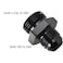 Podavelle 10AN Male Flare to 12AN ORB Oring Boss Fuel Pump Rail Adapter Fitting Aluminum Black
