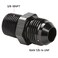 Podavelle 10AN Male Flare to 38 NPT Pipe Fitting Adapter Connector Union Straight Aluminum Black
