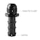 Podavelle 10AN Male Flare to 58 Hose Barb Straight Fitting Adapter Aluminum Black