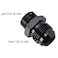 Podavelle 10AN Male Flare to 6AN ORB Oring Boss Fuel Pump Rail Adapter Fitting Aluminum Black