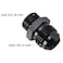 Podavelle 10AN Male Flare to 6AN ORB Oring Boss Fuel Pump Rail Adapter Fitting Aluminum Black
