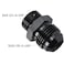 Podavelle 10AN Male Flare to 8AN ORB Oring Boss Fuel Pump Rail Adapter Fitting Aluminum Black