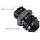 Podavelle 10AN Male Flare to 8AN ORB Oring Boss Fuel Pump Rail Adapter Fitting Aluminum Black