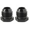 Podavelle 12AN Male Flare Hex Head Plug Fitting Adapter Aluminum Black Pack of 2