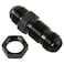 Podavelle 12AN Male Flare Straight Bulkhead Fitting Adapter with 12AN Nut Aluminum Black