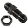 Podavelle 12AN Male Flare Straight Bulkhead Fitting Adapter with 12AN Nut Aluminum Black