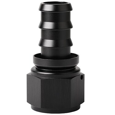Podavelle 12AN Straight Push Lock Hose Fitting End Adapter Aluminum Black