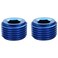 Podavelle 14 NPT Male Thread Allen Head Socket Pipe Plug Fitting Aluminum Blue Pack of 2