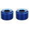 Podavelle 14 NPT Male Thread Allen Head Socket Pipe Plug Fitting Aluminum Blue Pack of 2