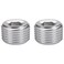 Podavelle 14 NPT Male Thread Allen Head Socket Pipe Plug Fitting Aluminum Silver Pack of 2