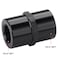 Podavelle 18 NPT Female to 18 NPT Female Coupler Fitting Adapter Straight Aluminum Black