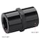 Podavelle 18 NPT Female to 18 NPT Female Coupler Fitting Adapter Straight Aluminum Black