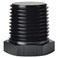 Podavelle 38 NPT Male Thread Hex Head Pipe Plug Fitting Adapter Aluminum Black