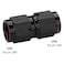 Podavelle 3AN Female to 3AN Female Straight Swivel Coupler Fitting Adapter Union Aluminum Black
