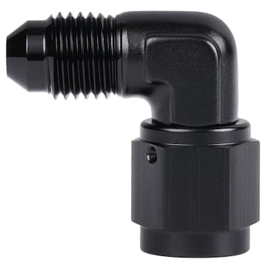 Podavelle 3AN Female to 3AN Male Flare 90 Degree Elbow Swivel Fitting Adapter Coupler Aluminum Black