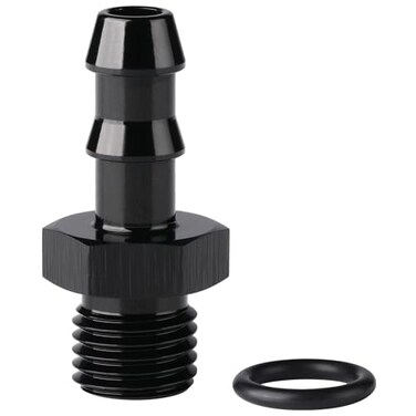 Podavelle 4AN 4 ORB Male to 14 Hose Barb Straight Fitting Adapter Aluminum Black