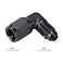 Podavelle 4AN Female to 4AN Male Flare 90 Degree Elbow Swivel Fitting Adapter Coupler Aluminum Black