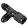 Podavelle 4AN Male Flare Tee T Fitting Adapter with AN4 Female Swivel On Run Aluminum Black