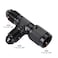 Podavelle 4AN Male Flare Tee T Fitting Adapter with AN4 Female Swivel On Run Aluminum Black