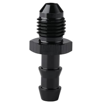 Podavelle 4AN Male Flare to 14 Hose Barb Straight Fitting Adapter Aluminum Black