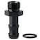 Podavelle 6AN 6 ORB Male to 38 Hose Barb Straight Fitting Adapter Aluminum Black