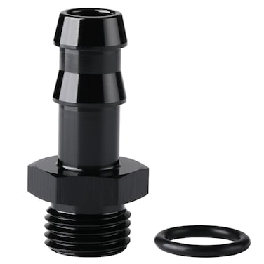 Podavelle 6AN 6 ORB Male to 38 Hose Barb Straight Fitting Adapter Aluminum Black
