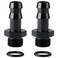Podavelle 6AN 6 ORB Male to 38 Hose Barb Straight Fitting Adapter Aluminum Black 2PCS