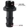 Podavelle 6AN 6 ORB Male to 38 Hose Barb Straight Fitting Adapter Aluminum Black 2PCS