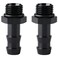Podavelle 6AN 6 ORB Male to 38 Hose Barb Straight Fitting Adapter Aluminum Black 2PCS