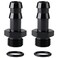Podavelle 6AN 6 ORB Male to 38 Hose Barb Straight Fitting Adapter Aluminum Black 2PCS