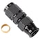 Podavelle 6AN Female Flare to 38 Hardline Compression Fitting Adapter Straight Aluminum Black