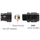 Podavelle 6AN Female Flare to 38 Hardline Compression Fitting Adapter Straight Aluminum Black
